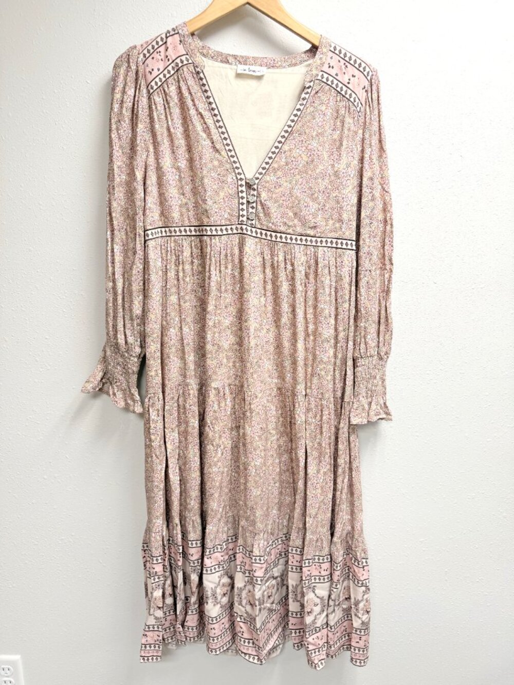 In Loom Floral Border Print Dress - Picture 3 of 13